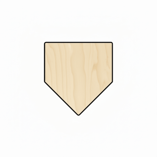 Wood Home Plate – Custom Baltic Birch Plywood Baseball Craft Base Blank Door Hanger Wooden Cutout Cut Outs - Unfinished - NameSigns.com