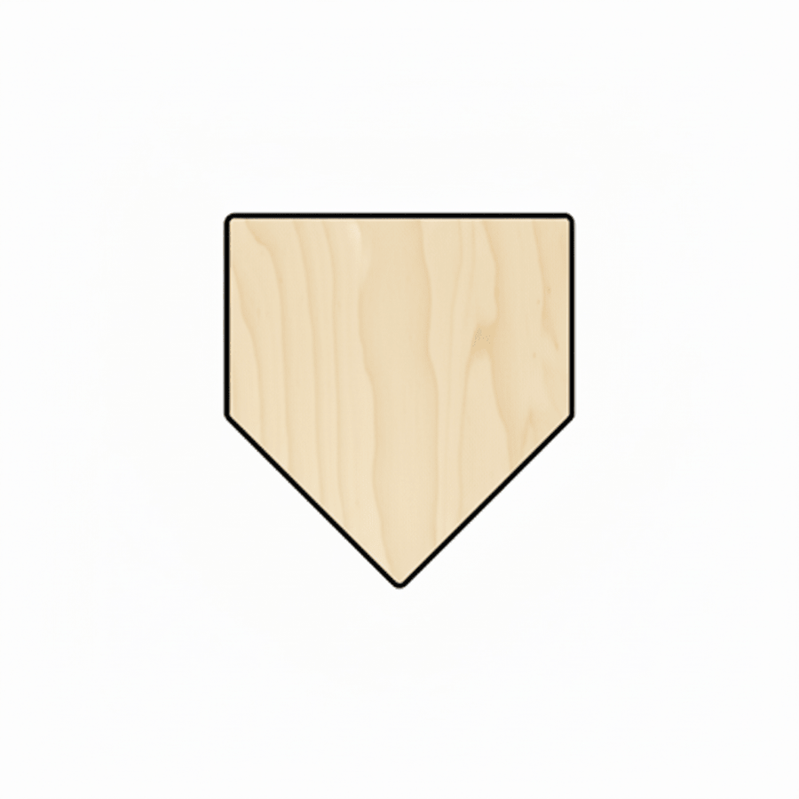 Wood Home Plate – Custom Baltic Birch Plywood Baseball Craft Base Blank Door Hanger Wooden Cutout Cut Outs - Unfinished - NameSigns.com