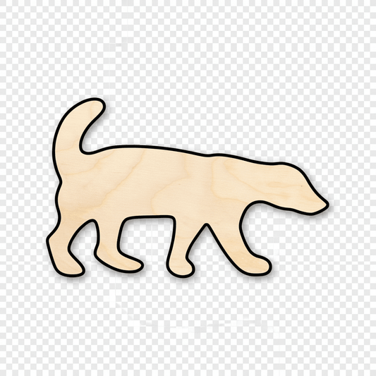 Wood Honey Badger – Handmade Wooden Animal Silhouette | Baltic Birch Plywood Blank Door Hanger Wooden Cutout Cut Outs - Unfinished - NameSigns.com