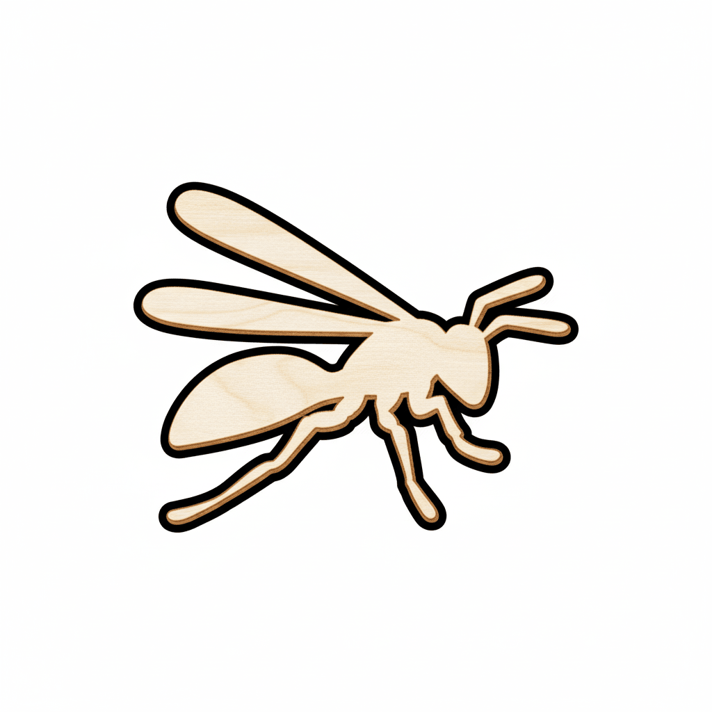 Wood Hornet Baltic Birch Plywood Cutout - DIY Craft Supplies Blank Door Hanger Wooden Cutout Cut Outs - Unfinished - NameSigns.com