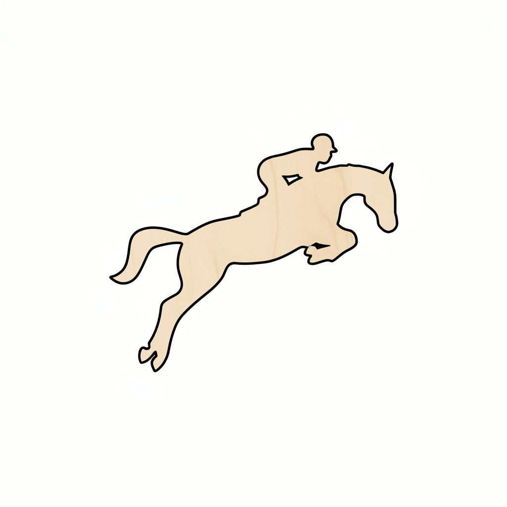 Wood Horse – Baltic Birch Plywood Wooden Horse Cutout for Crafts Blank Door Hanger Wooden Cutout Cut Outs - Unfinished - NameSigns.com