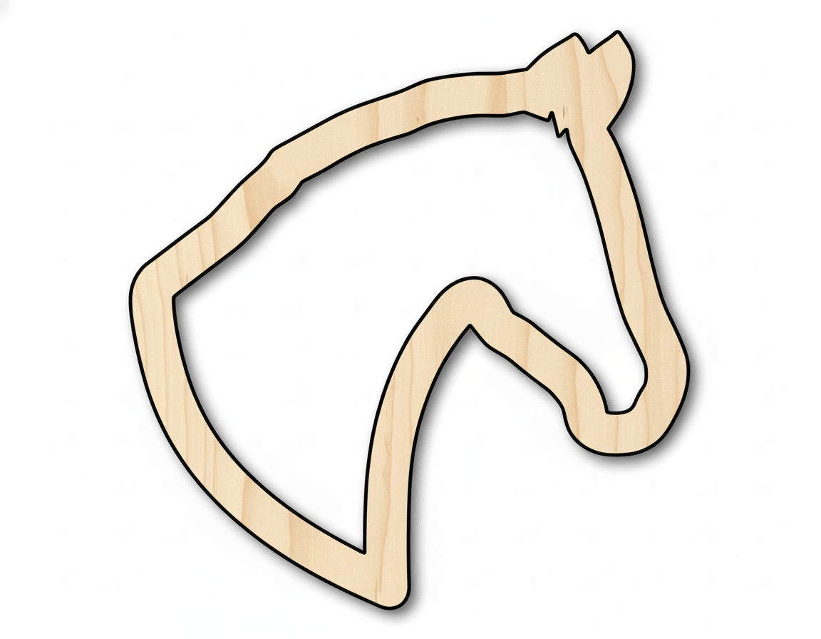 Wood Horse - Paintable Wood Shape for DIY Wooden Shapes & Crafts Blank Door Hanger Wooden Cutout Cut Outs - Unfinished - NameSigns.com