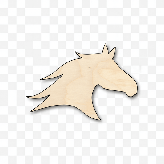 Wood Horse - Rustic Farmhouse Wood Craft Shapes 46" DIY Decor Blank Door Hanger Wooden Cutout Cut Outs - Unfinished - NameSigns.com