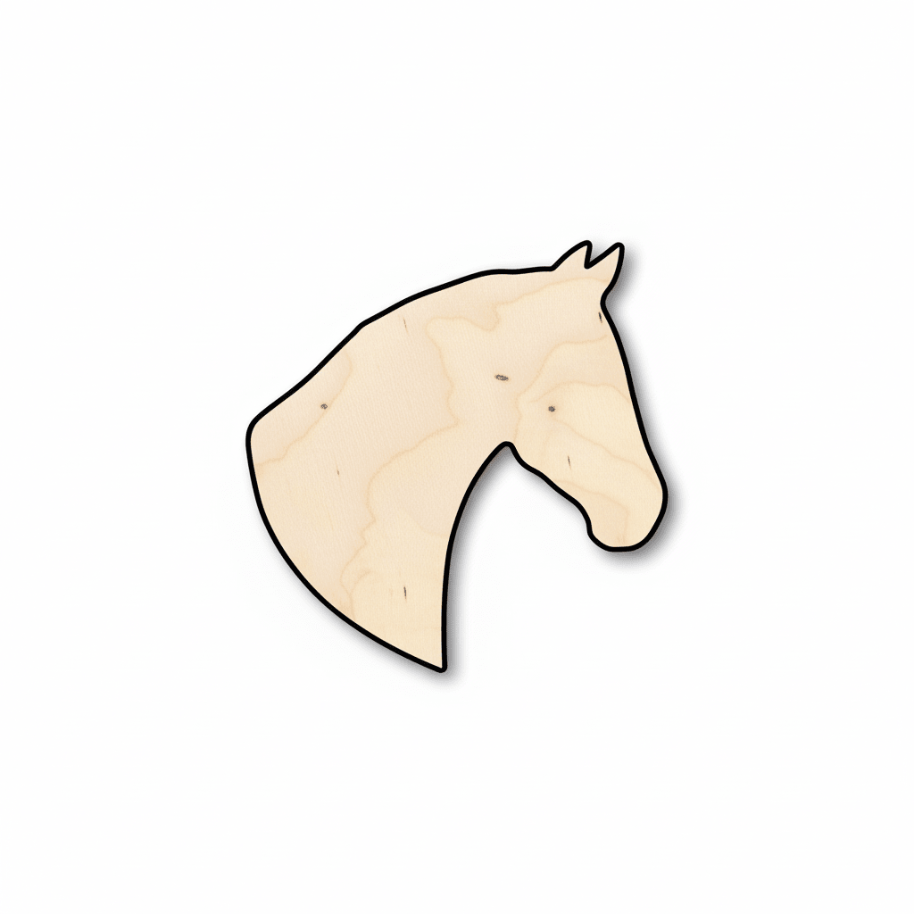 Wood Horse | Rustic Farmhouse Wood Horse Cutout 46" DIY Art Blank Door Hanger Wooden Cutout Cut Outs - Unfinished - NameSigns.com