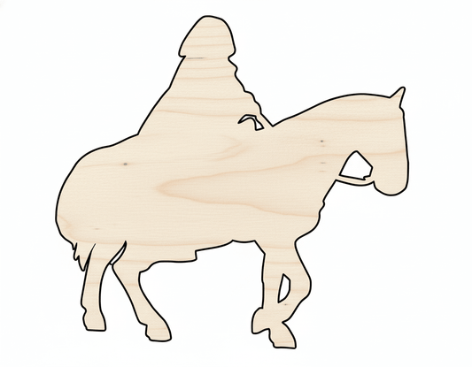 Wood Horse Shape – Laser Cut Wood Art Craft Project Supplies 46" Blank Door Hanger Wooden Cutout Cut Outs - Unfinished - NameSigns.com