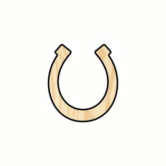 Wood Horseshoe – Horseshoe Craft Supplies | Handmade Wood Crafts 46" Blank Door Hanger Wooden Cutout Cut Outs - Unfinished - NameSigns.com
