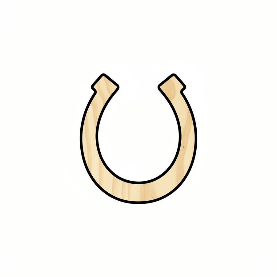 Wood Horseshoe – Horseshoe Craft Supplies | Handmade Wood Crafts 46" Blank Door Hanger Wooden Cutout Cut Outs - Unfinished - NameSigns.com