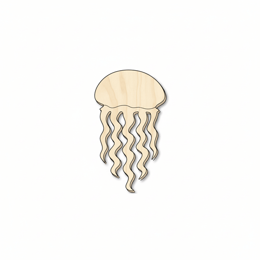 Wood Jellyfish | DIY Wooden Sea Creature Craft Project Supplies 46 Inch Blank Door Hanger Wooden Cutout Cut Outs - Unfinished - NameSigns.com
