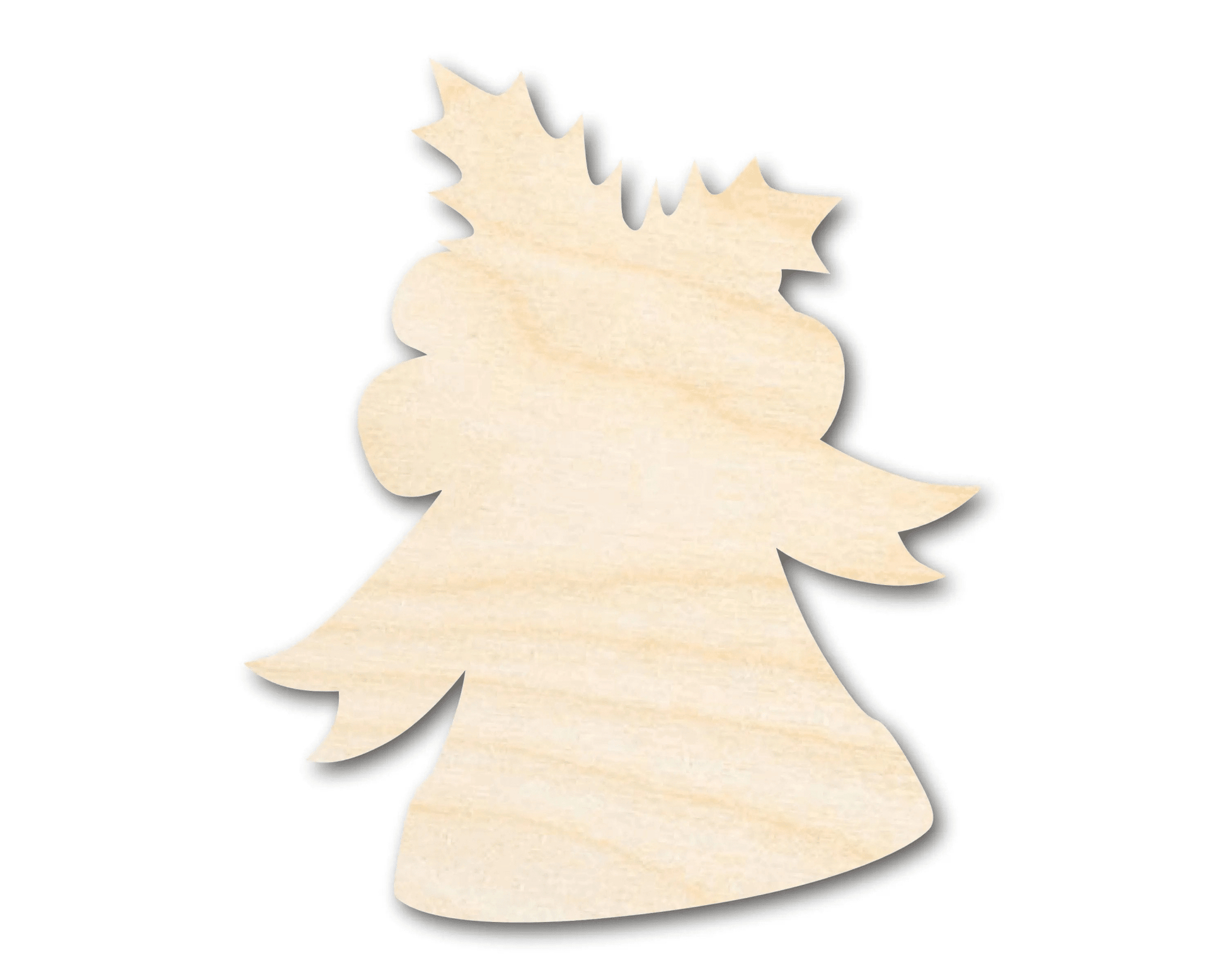 Wood Jingle Bell – DIY Wooden Shapes Craft Cutout for Holiday Decor Blank Door Hanger Wooden Cutout Cut Outs - Unfinished - NameSigns.com