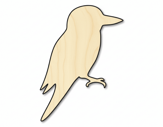 Wood Kookaburra – Birch Plywood Shapes for DIY Wood Craft Projects Blank Door Hanger Wooden Cutout Cut Outs - Unfinished - NameSigns.com