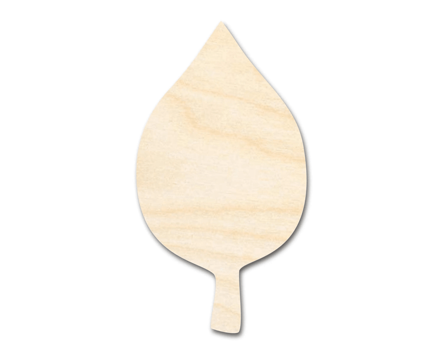Wood Leaf – Simple Fall Leaf Shape | Laser Cut Wood Craft Cutouts Blank Door Hanger Wooden Cutout Cut Outs - Unfinished - NameSigns.com