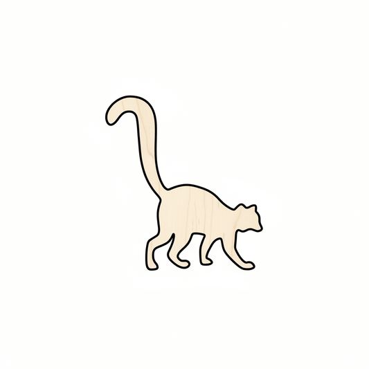 Wood Lemur - Natural Wood Shapes for DIY Wildlife Crafts Up to 46" Blank Door Hanger Wooden Cutout Cut Outs - Unfinished - NameSigns.com
