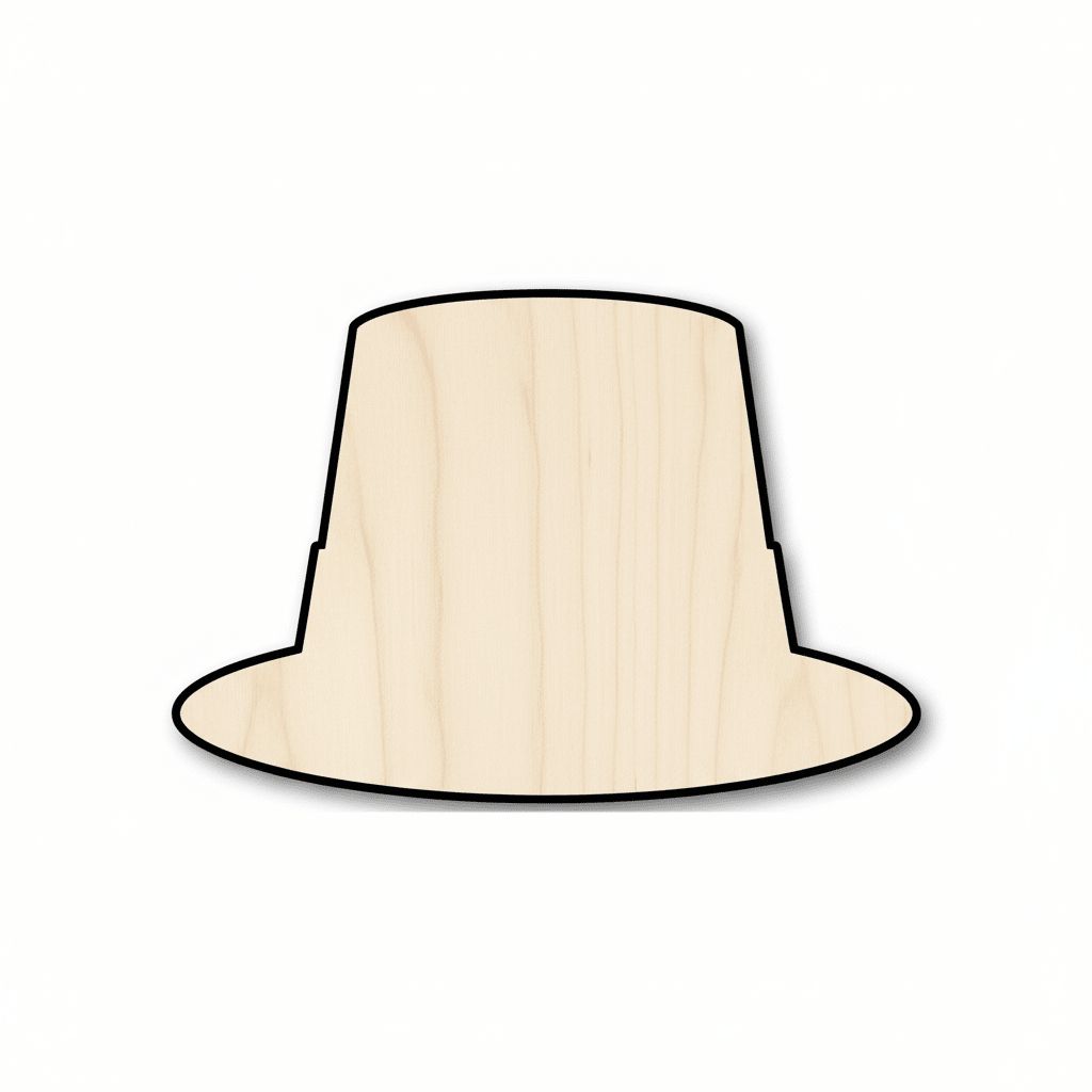 Wood Leprechaun Hat - St Patricks Craft Shapes | Baltic Birch Plywood Blank Door Hanger Wooden Cutout Cut Outs - Unfinished - NameSigns.com