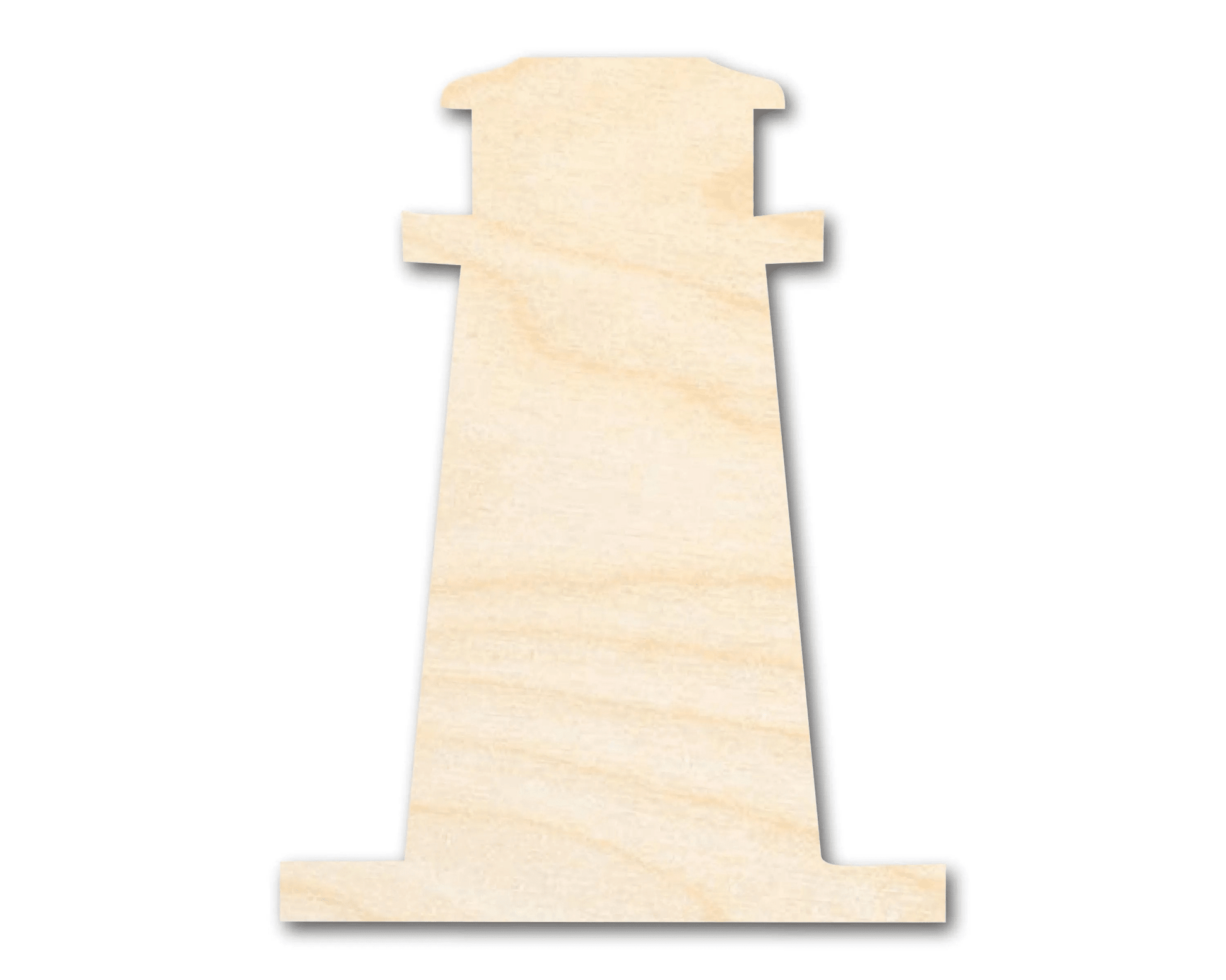 Wood Lighthouse Cutout – Large Rustic Wooden House Silhouette for Crafts Blank Door Hanger Wooden Cutout Cut Outs - Unfinished - NameSigns.com