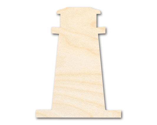 Wood Lighthouse Cutout – Large Rustic Wooden House Silhouette for Crafts Blank Door Hanger Wooden Cutout Cut Outs - Unfinished - NameSigns.com
