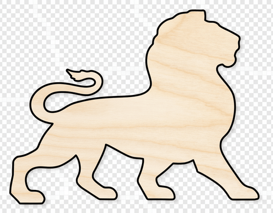 Wood Lion Shape – Laser Cut Zodiac Wooden Lion Decor 46" Baltic Birch Blank Door Hanger Wooden Cutout Cut Outs - Unfinished - NameSigns.com