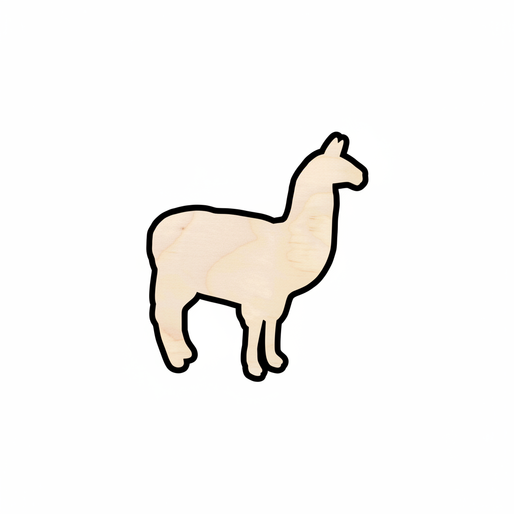 Wood Llama – Birch Plywood Crafts | Custom Wood Shape Template Blank Door Hanger Wooden Cutout Cut Outs - Unfinished - NameSigns.com