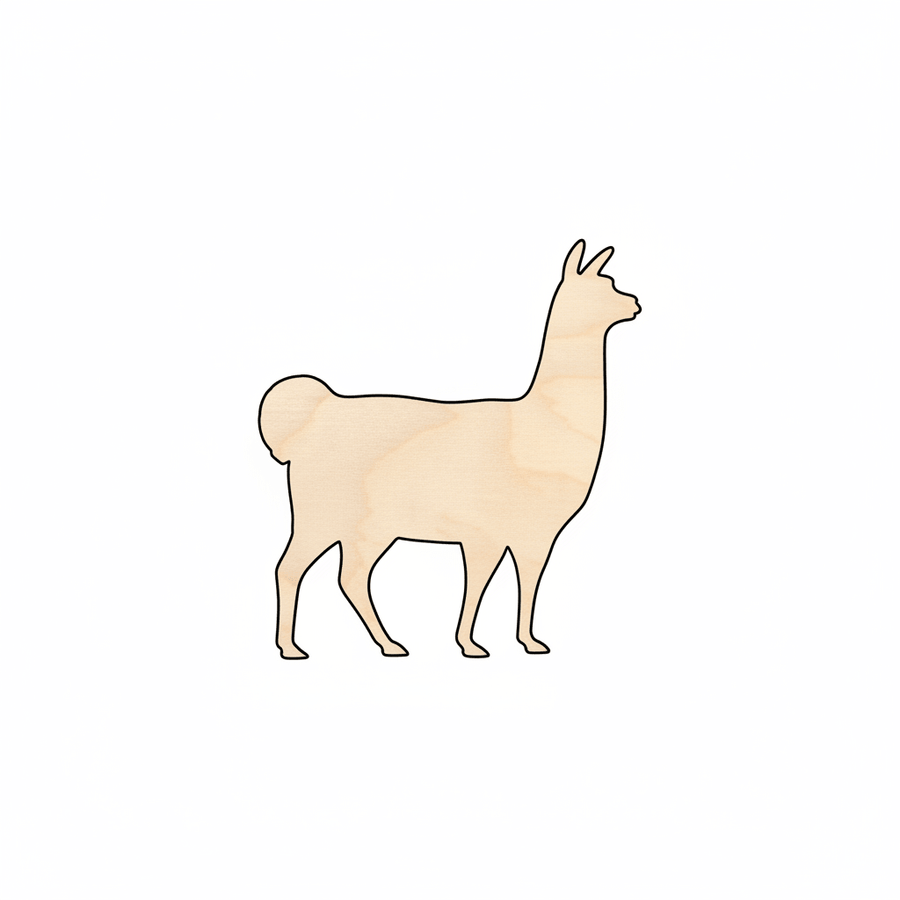 Wood Llama - Rustic DIY Wooden Craft Project Supplies 46" Blank Door Hanger Wooden Cutout Cut Outs - Unfinished - NameSigns.com