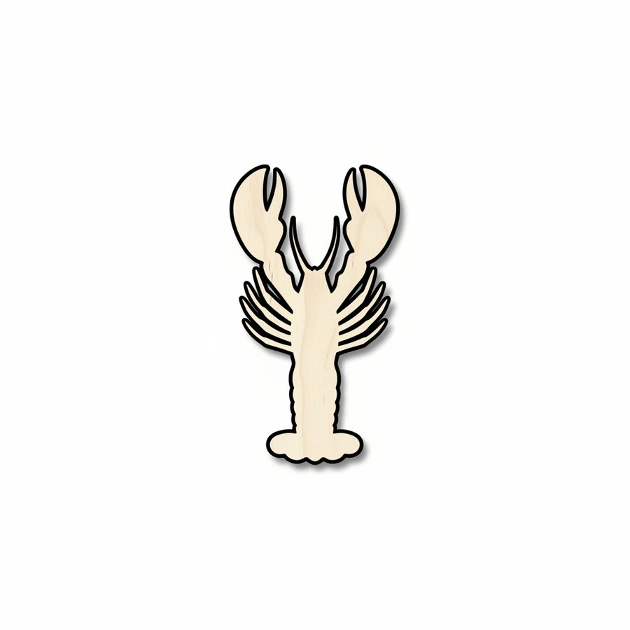Wood Lobster – Baltic Birch Plywood Sanded Shape for Nursery Wall Decor Blank Door Hanger Wooden Cutout Cut Outs - Unfinished - NameSigns.com