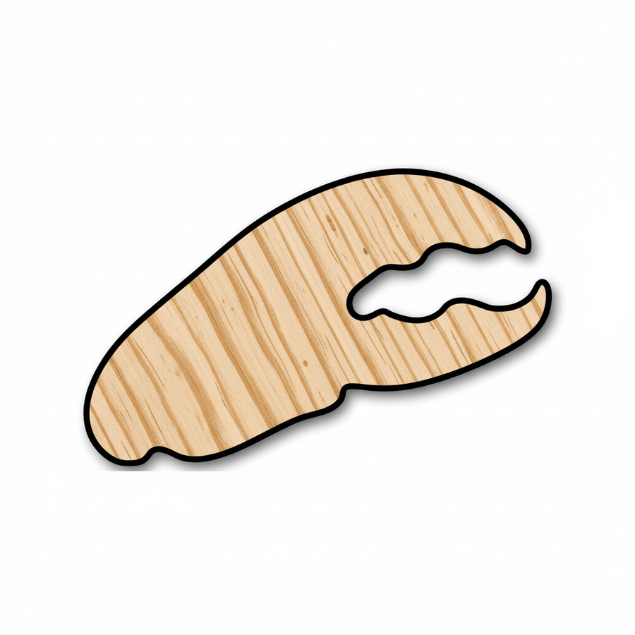 Wood Lobster Claw – Laser Cut Wood Shapes for DIY Nursery Decor Blank Door Hanger Wooden Cutout Cut Outs - Unfinished - NameSigns.com