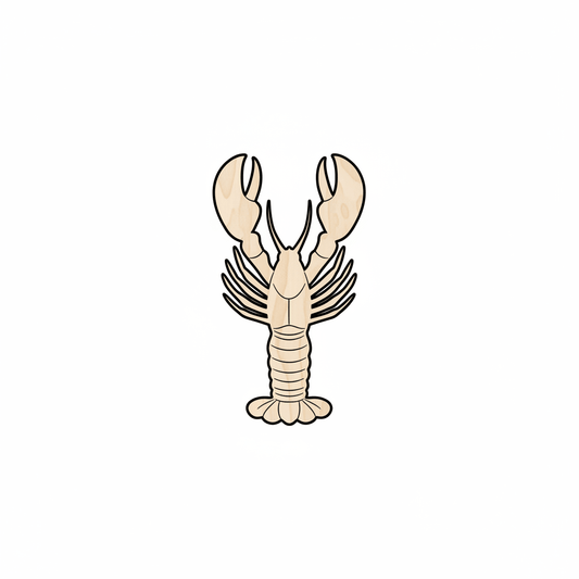 Wood Lobster – Natural Wood Cutout for DIY Wooden Decor & Nursery Wall Art Blank Door Hanger Wooden Cutout Cut Outs - Unfinished - NameSigns.com