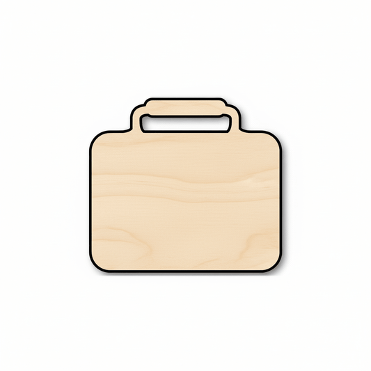 Wood Lunch Box Shape - School - Craft - Blank Door Hanger Wooden Cutout Cut Outs - Unfinished - NameSigns.com