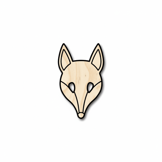 Wood Mask - Fox Head Cutout | DIY Birch Plywood Craft Up to 46" Blank Door Hanger Wooden Cutout Cut Outs - Unfinished - NameSigns.com