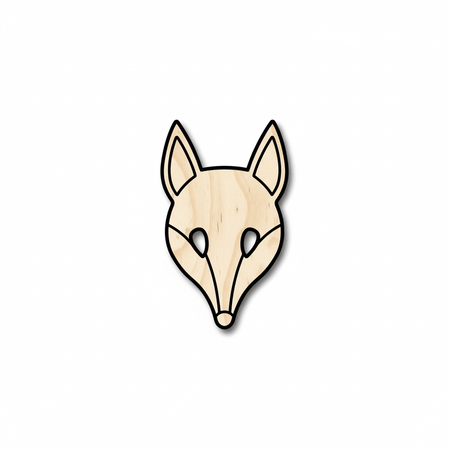 Wood Mask - Fox Head Cutout | DIY Birch Plywood Craft Up to 46" Blank Door Hanger Wooden Cutout Cut Outs - Unfinished - NameSigns.com