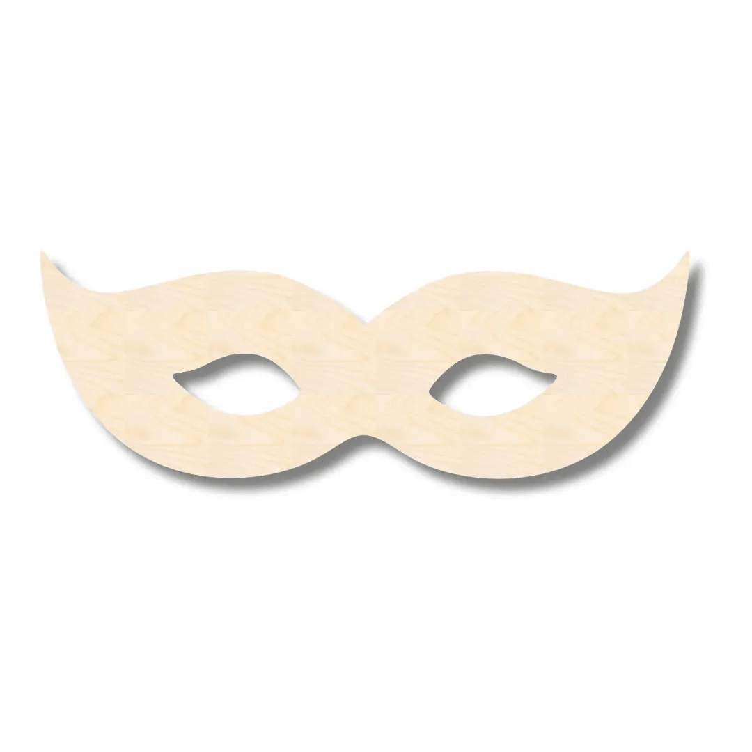 Wood Mask – Large Mardi Gras Mask Shape Cutout for DIY Crafts Blank Door Hanger Wooden Cutout Cut Outs - Unfinished - NameSigns.com