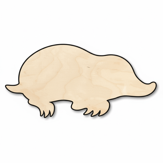 Wood Mole | Natural Birch Plywood DIY Animal Shapes Craft Cutouts Blank Door Hanger Wooden Cutout Cut Outs - Unfinished - NameSigns.com