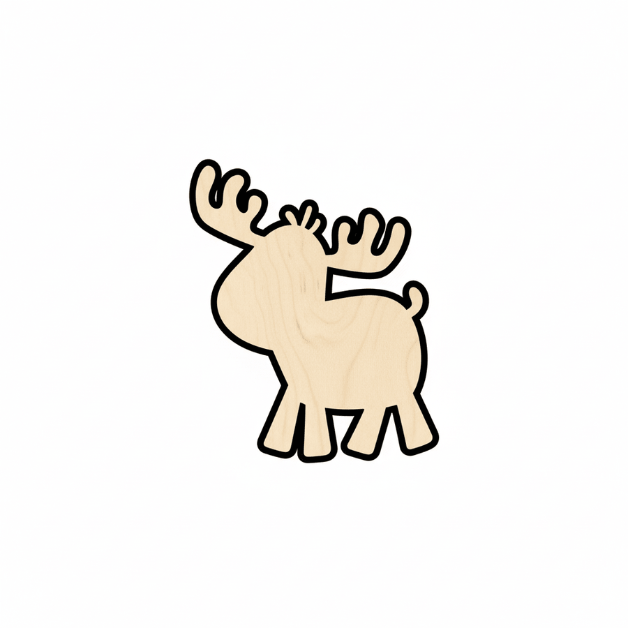 Wood Moose Rustic DIY Wooden Cutouts - Craft Project Supplies 46" Blank Door Hanger Wooden Cutout Cut Outs - Unfinished - NameSigns.com