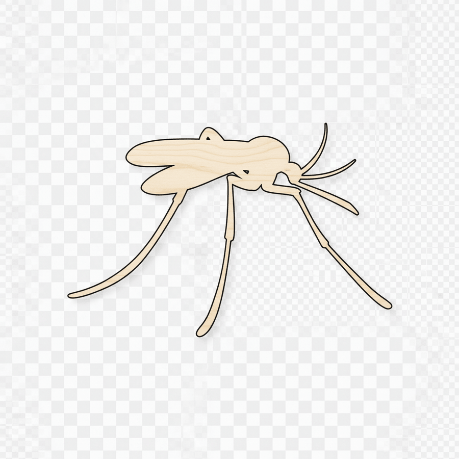 Wood Mosquito – Birch Plywood Cutouts for DIY Wooden Insect Crafts Blank Door Hanger Wooden Cutout Cut Outs - Unfinished - NameSigns.com