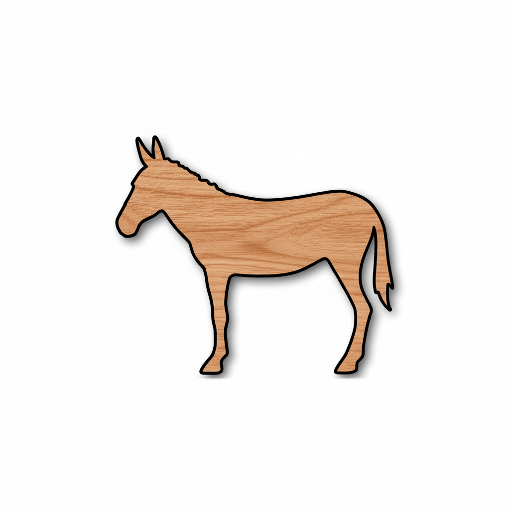Wood Mule – Wooden Mule Cutouts | Farm Animal Decor 46" Blank Door Hanger Wooden Cutout Cut Outs - Unfinished - NameSigns.com