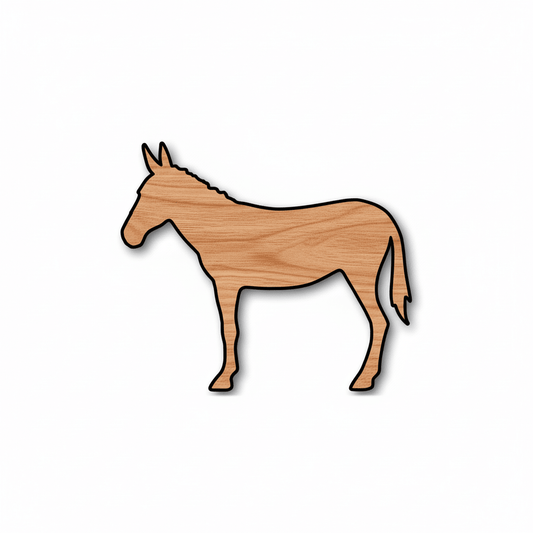 Wood Mule – Wooden Mule Cutouts | Farm Animal Decor 46" Blank Door Hanger Wooden Cutout Cut Outs - Unfinished - NameSigns.com