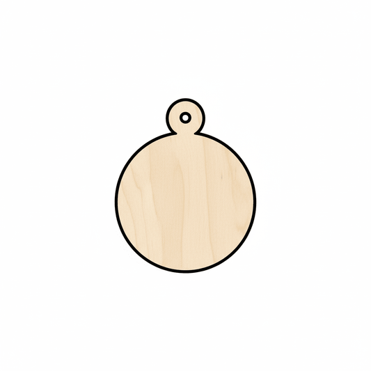 Wood Ornament - Baltic Birch Plywood Circle | Laser Cut Wood Craft Shapes Blank Door Hanger Wooden Cutout Cut Outs - Unfinished - NameSigns.com