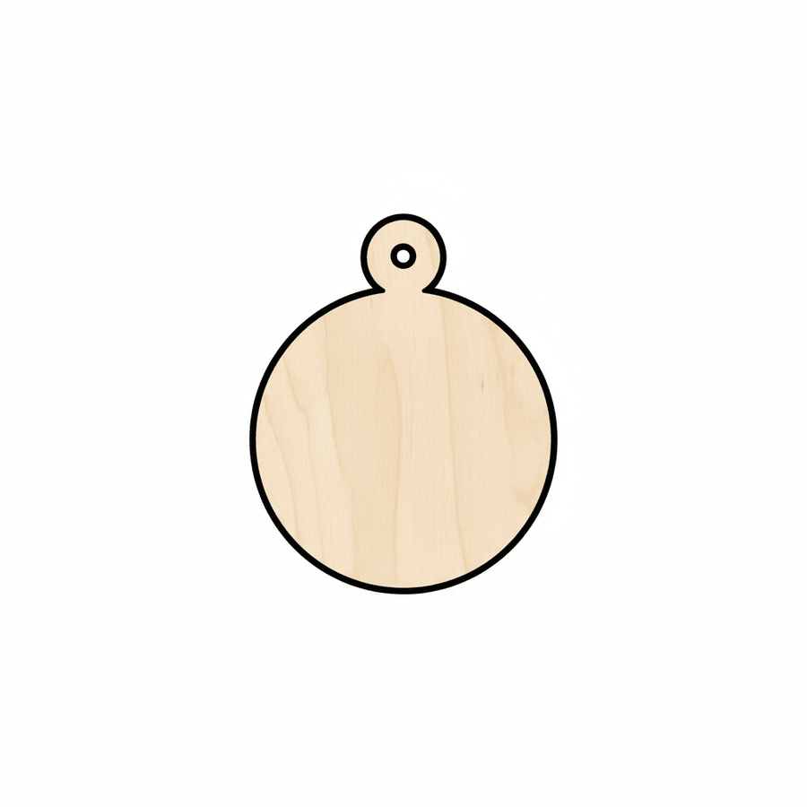 Wood Ornament - Baltic Birch Plywood Circle | Laser Cut Wood Craft Shapes Blank Door Hanger Wooden Cutout Cut Outs - Unfinished - NameSigns.com