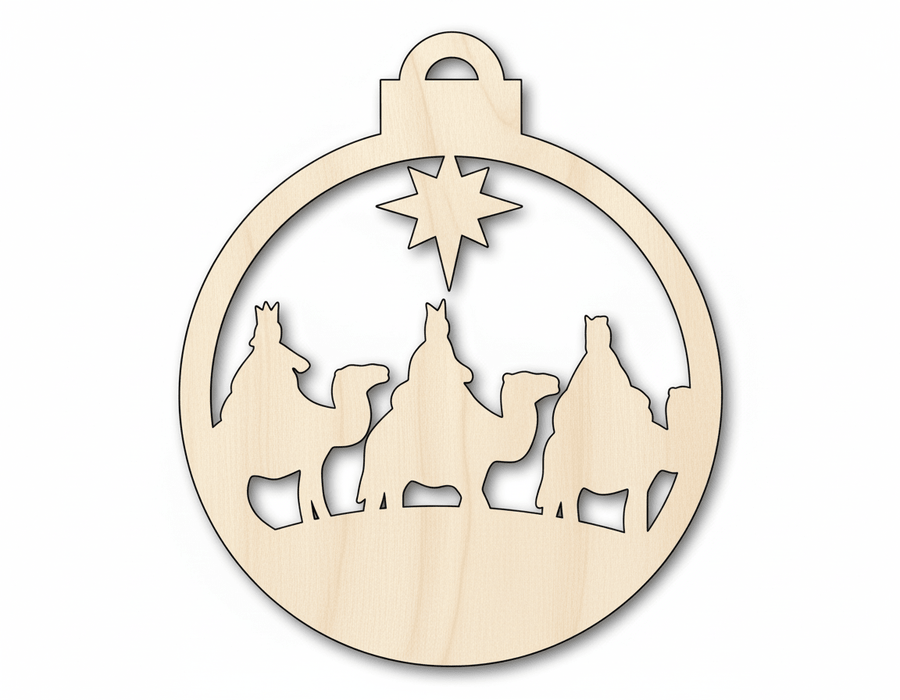 Wood Ornament – Baltic Birch Plywood Nativity Shape for DIY Christmas Craft Blank Door Hanger Wooden Cutout Cut Outs - Unfinished - NameSigns.com