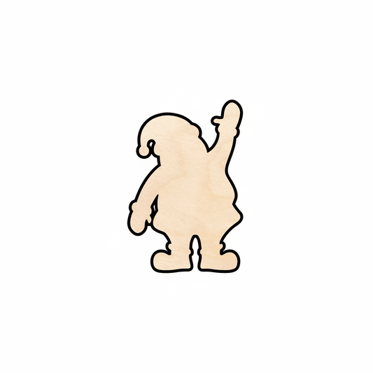 Wood Ornament - DIY Wooden Santa | Birch Plywood Crafts & Holiday Decor Blank Door Hanger Wooden Cutout Cut Outs - Unfinished - NameSigns.com