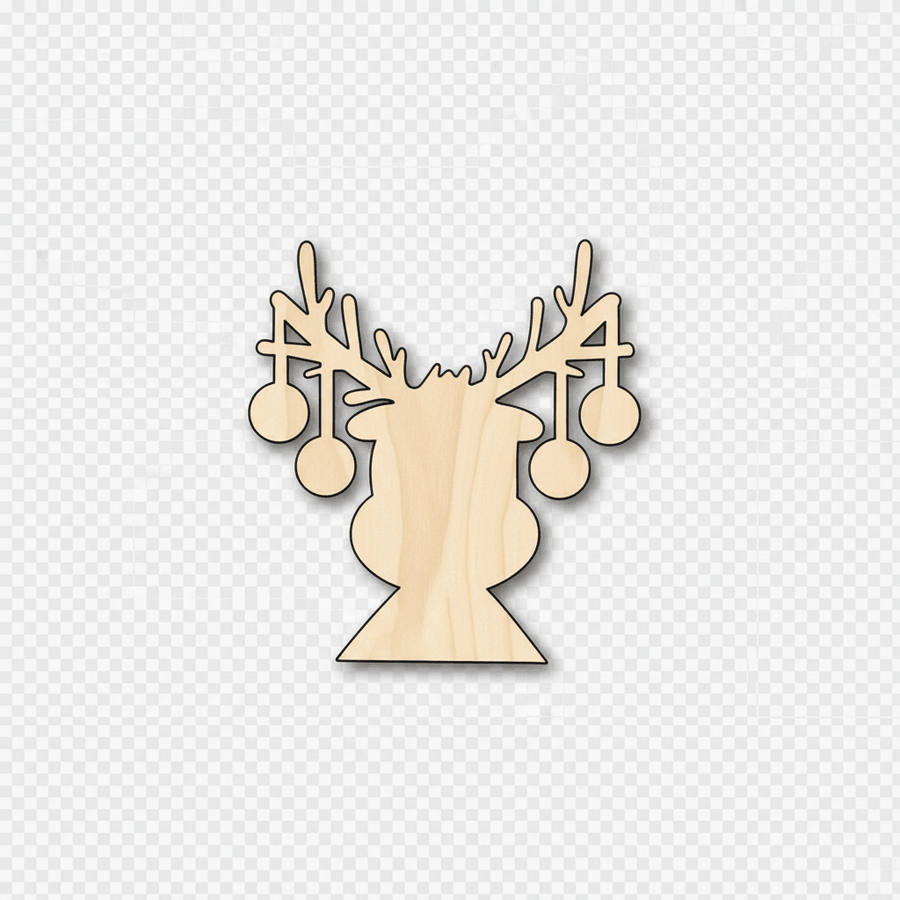 Wood Ornaments – DIY Wooden Ornaments & Reindeer Antler Decor Up To 46" Blank Door Hanger Wooden Cutout Cut Outs - Unfinished - NameSigns.com
