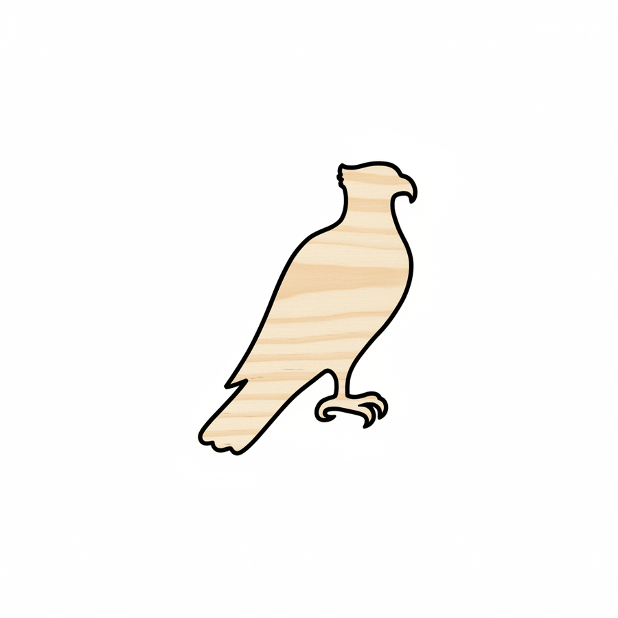 Wood Osprey - DIY Bird Cutout Craft Project with Natural Finish 46" Blank Door Hanger Wooden Cutout Cut Outs - Unfinished - NameSigns.com