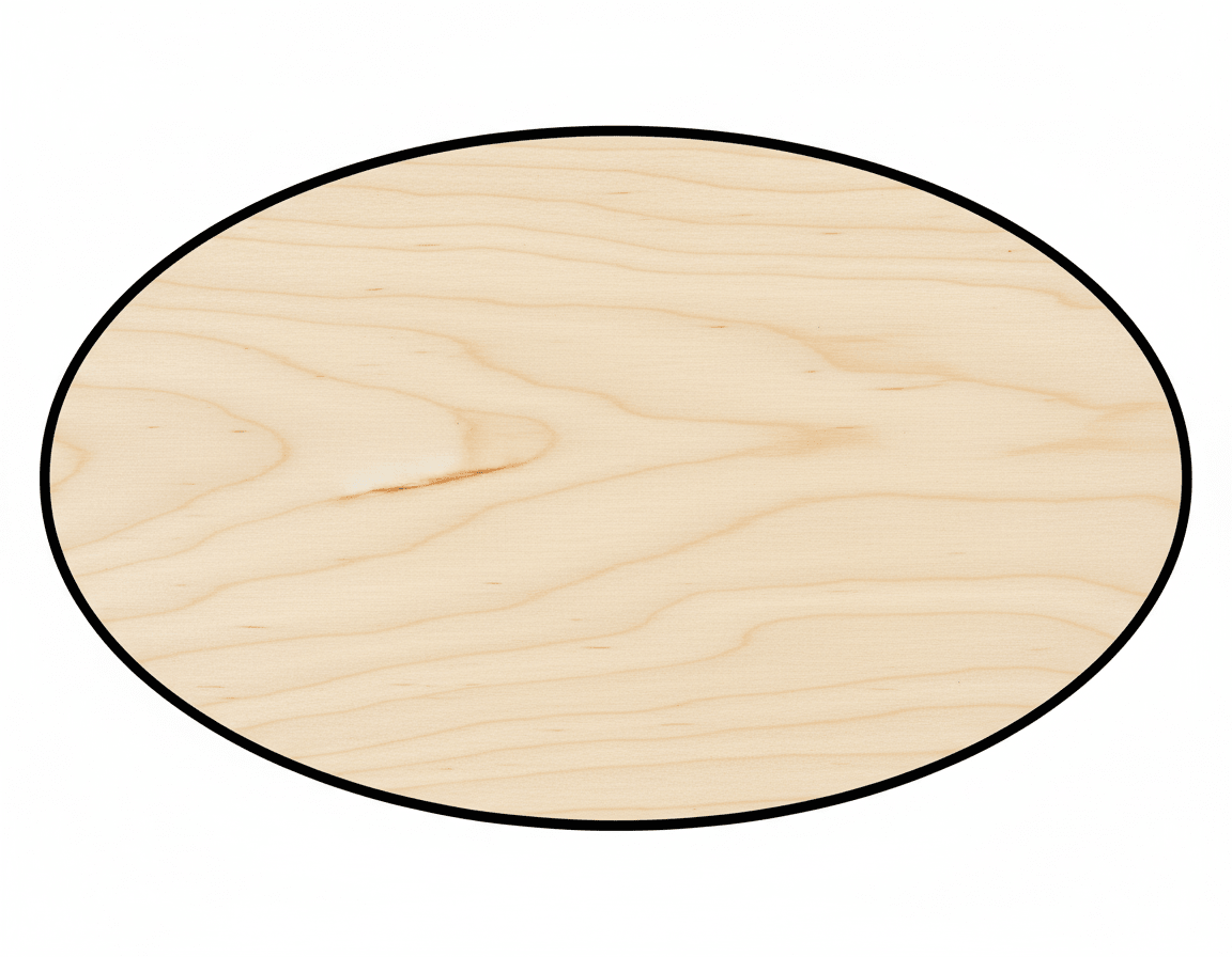 Wood Oval Shape - Craft - Blank Door Hanger Wooden Cutout Cut Outs - Unfinished - NameSigns.com