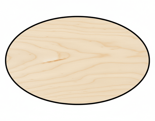 Wood Oval Shape - Craft - Blank Door Hanger Wooden Cutout Cut Outs - Unfinished - NameSigns.com