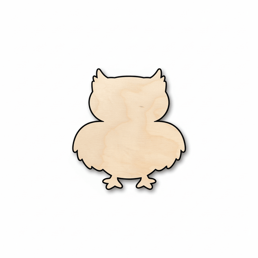 Wood Owl | Baltic Birch Plywood Craft Shapes for DIY Wood Crafts Blank Door Hanger Wooden Cutout Cut Outs - Unfinished - NameSigns.com