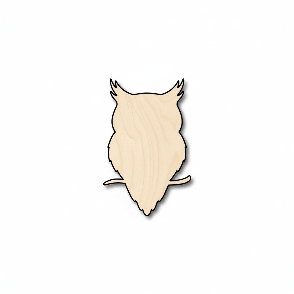 Wood Owl – DIY Wooden Animals | Natural Wood Decor & Craft Shapes Blank Door Hanger Wooden Cutout Cut Outs - Unfinished - NameSigns.com