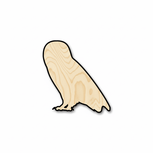 Wood Owl - Handmade Birch Plywood Crafts | Wildlife Wooden Figures Blank Door Hanger Wooden Cutout Cut Outs - Unfinished - NameSigns.com
