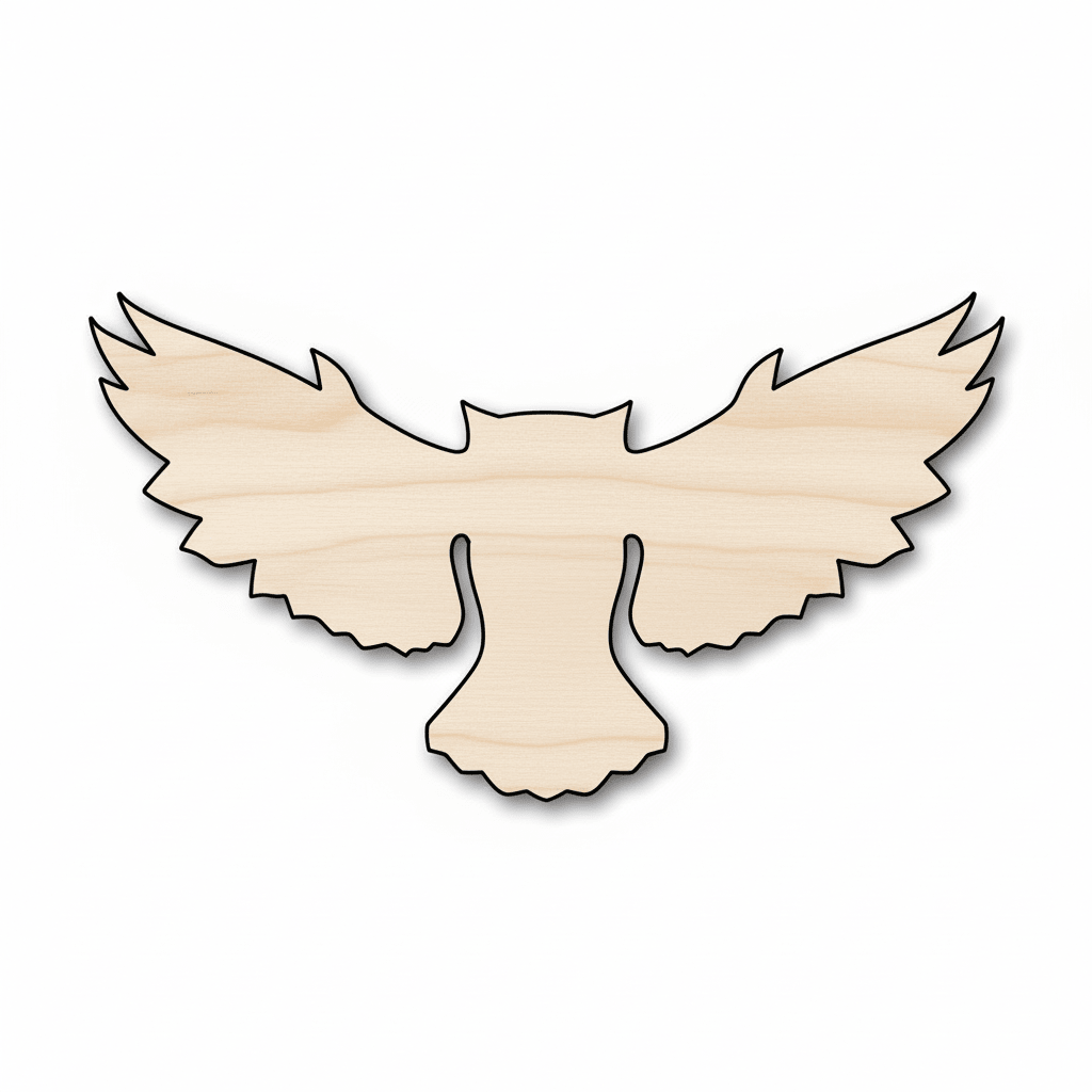 Wood Owl Laser Cut Silhouette Decor – DIY Wooden Animal Craft Shapes Blank Door Hanger Wooden Cutout Cut Outs - Unfinished - NameSigns.com