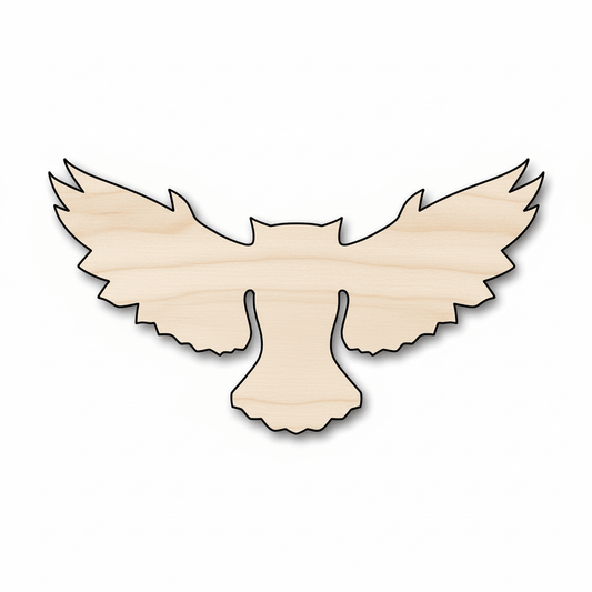 Wood Owl Laser Cut Silhouette Decor – DIY Wooden Animal Craft Shapes Blank Door Hanger Wooden Cutout Cut Outs - Unfinished - NameSigns.com