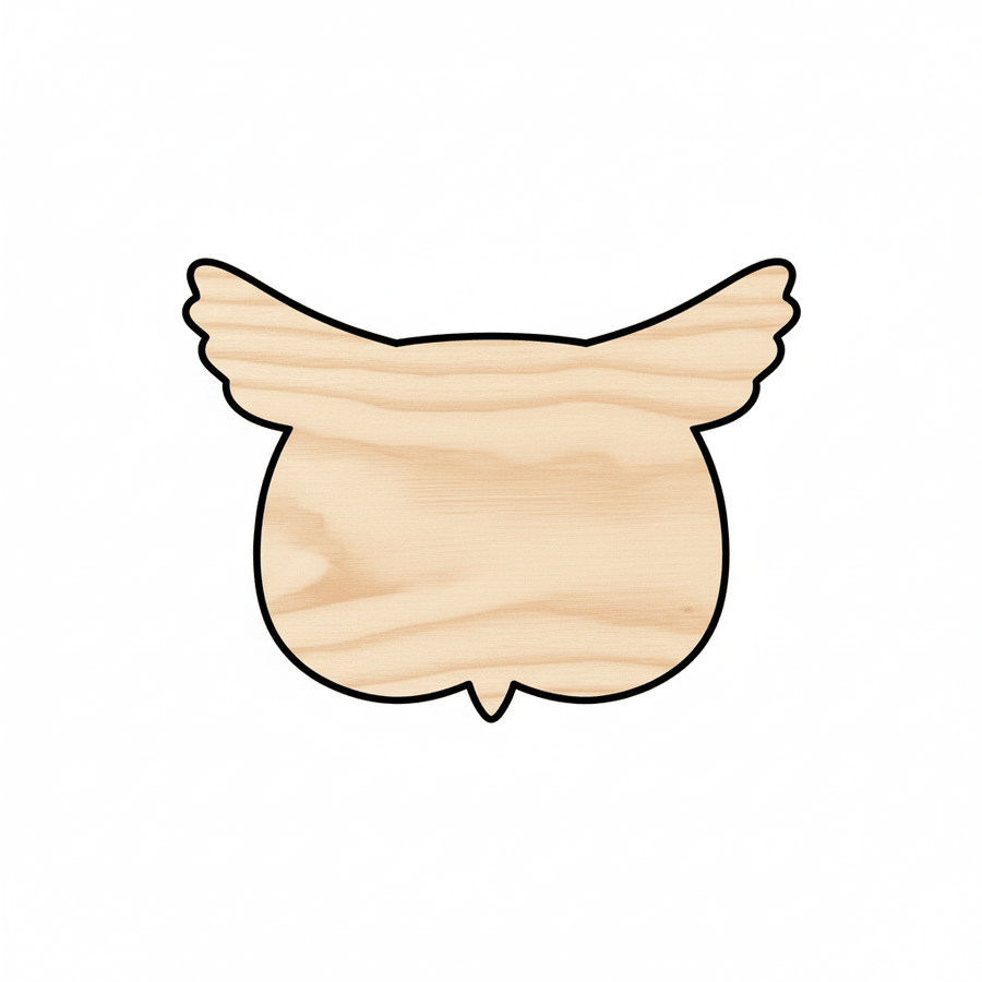 Wood Owl - Rustic Animal Wood Cutouts | DIY Craft Shapes Up To 46" Blank Door Hanger Wooden Cutout Cut Outs - Unfinished - NameSigns.com
