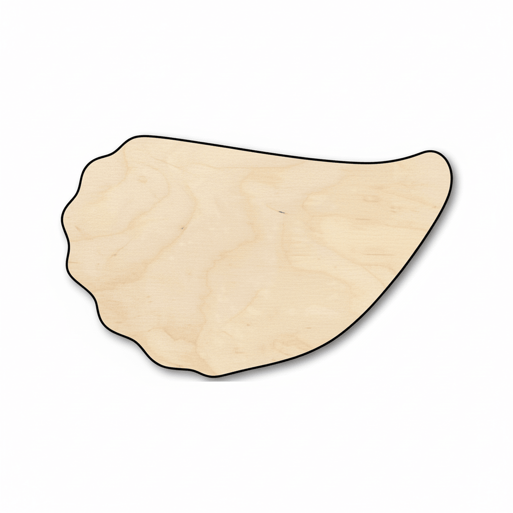 Wood Oyster - Ocean Themed Decor | DIY Craft Project Supplies Blank Door Hanger Wooden Cutout Cut Outs - Unfinished - NameSigns.com