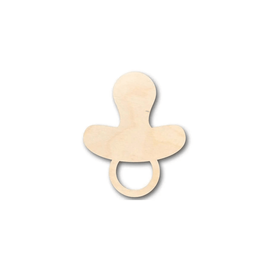 Wood Pacifier – Baltic Birch Plywood Laser Cut Wood Art Shape Blank Door Hanger Wooden Cutout Cut Outs - Unfinished - NameSigns.com